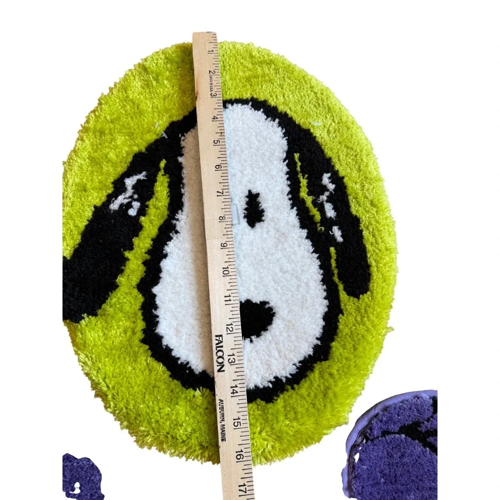 Peanuts Snoopy Halloween Skeleton Bathroom Rug and Toilet Lid Cover Set Purple